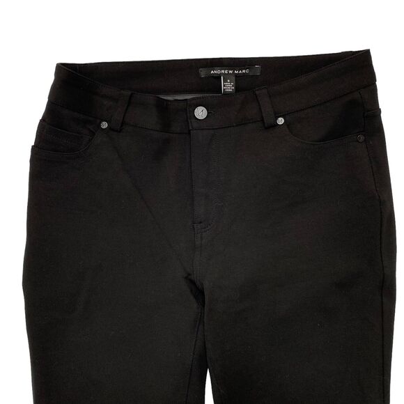 ANDREW MARC Slim Leg Ponte Knit Womens Pants in Black Size 6 - Picture 3 of 8